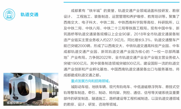 成都先進(jìn)制造業(yè)10大領(lǐng)域介紹